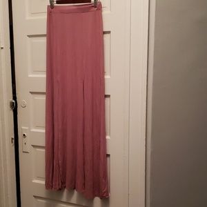 Ladies  Large pink long maxi skirt